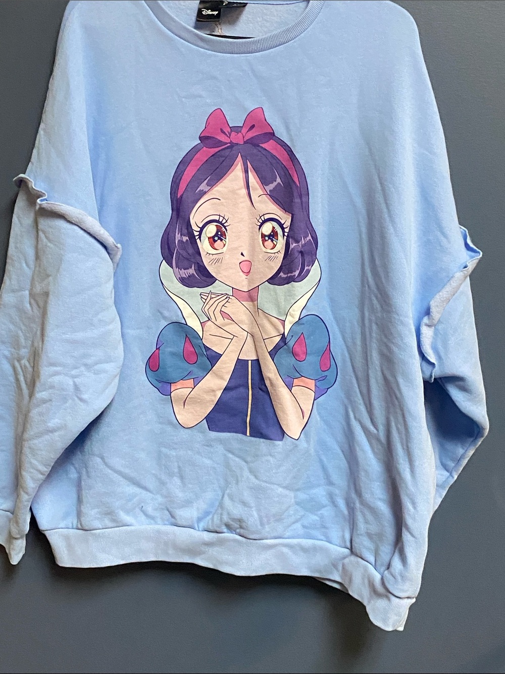 DISNEY CAKEWORTHY WO SIXE 3XL SNOW WHITE SWEATSHIRT RUFFLE ACCENT ON SLEEVE EUC